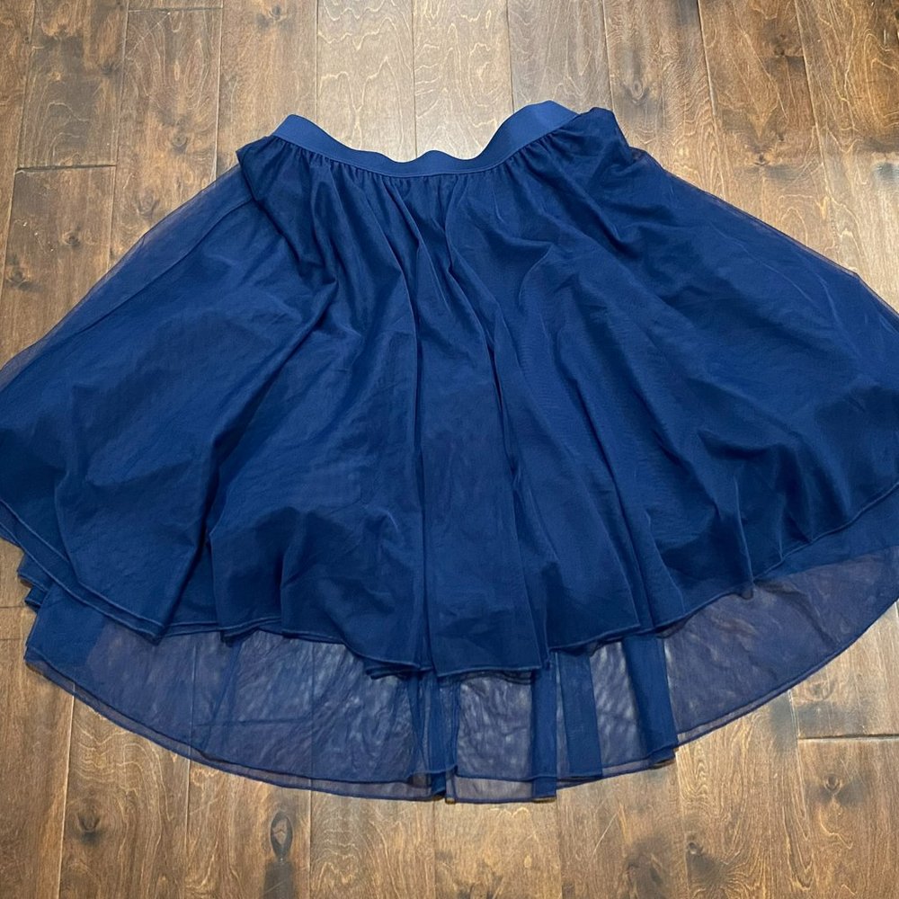 NWT Blue Tulle Aline Midi Skirt Torrid Size 1